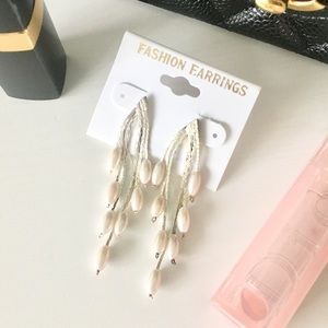Silver & Faux Pearl Earrings